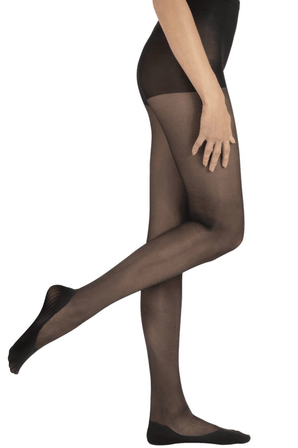 collant noir semi-opaque