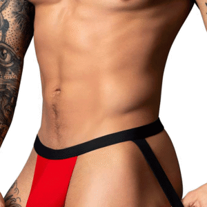slip noir rouge Lingerie-univers
