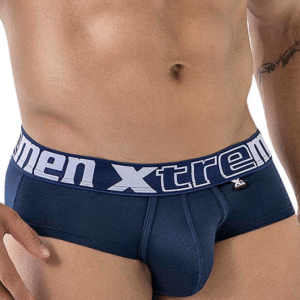 slip bleu marine microfibre Lingerie-univers