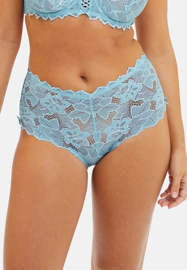 culotte bleue dentelle