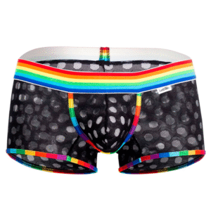 trunks polka noir arc-en-ciel