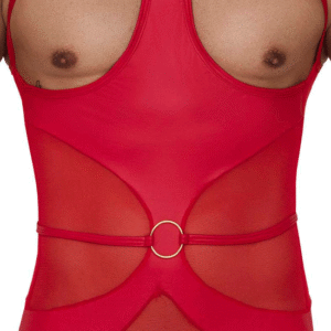 body lingerie rouge séduisant