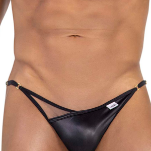bikini peekaboo noir élégant