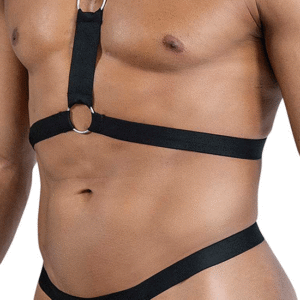 Lingerie-univers tenue trois pièces noire