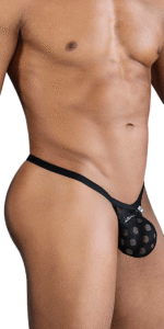 String polka noir Lingerie-univers