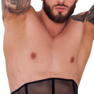 corset transparent noir