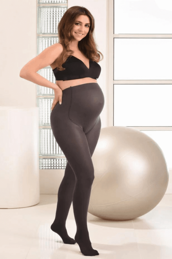 collant de grossesse gris
