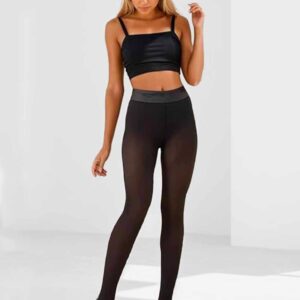 collant noir doublé polaire