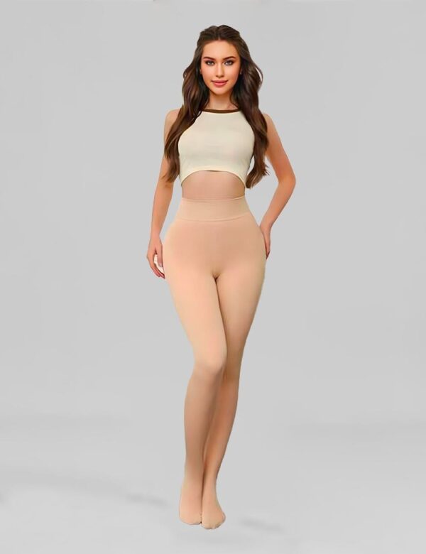 collant polaire beige
