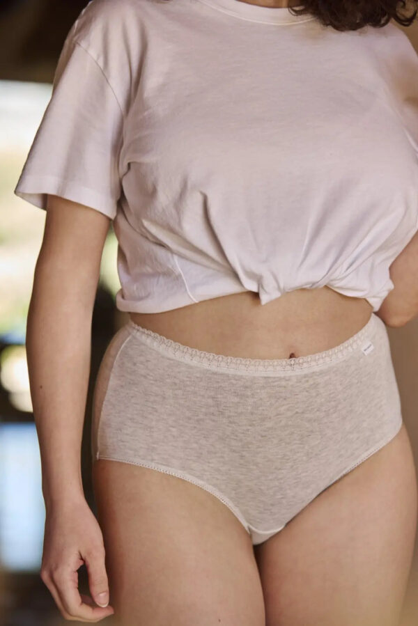 culotte classique coton gris chiné