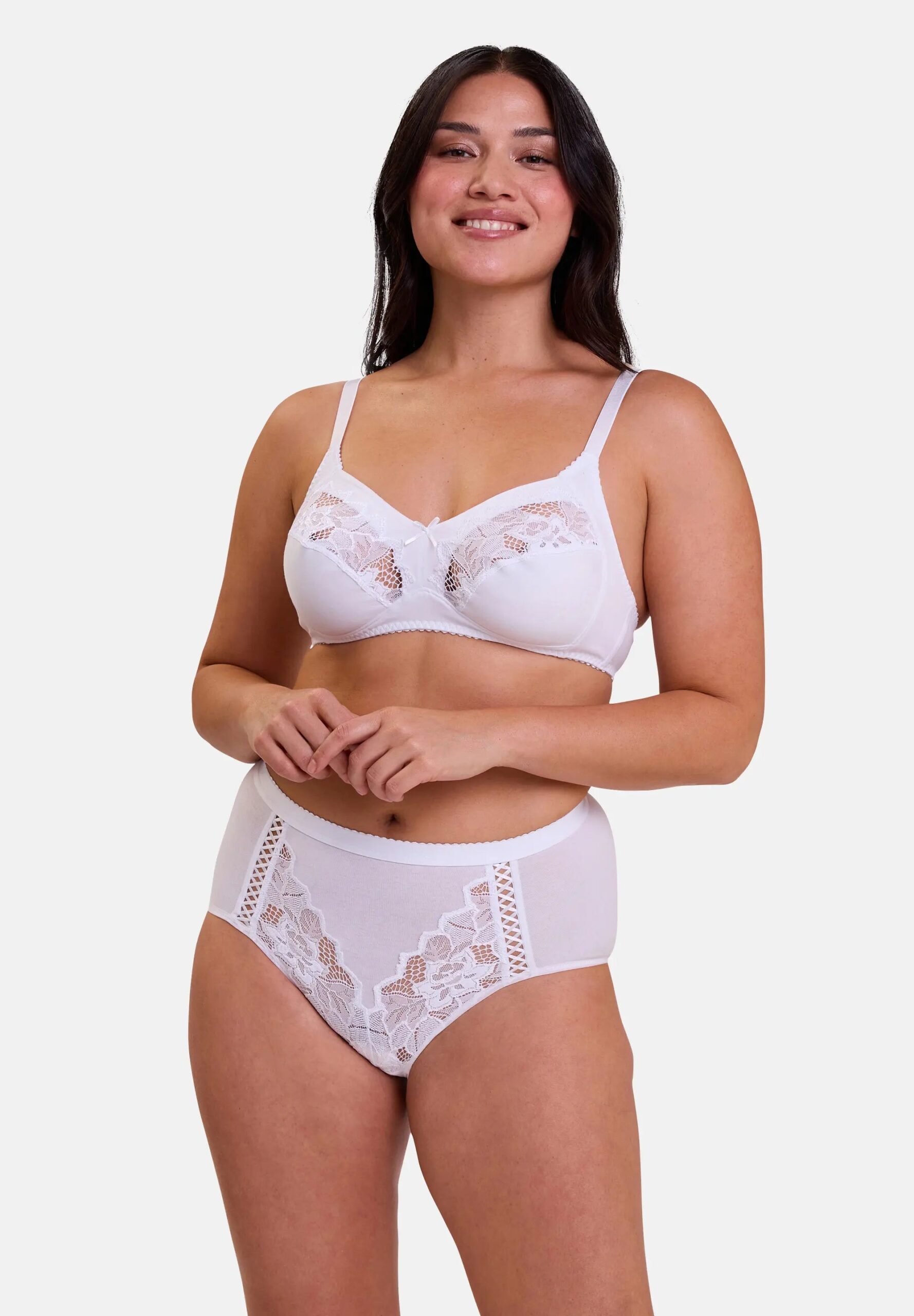lingerie haute coton blanc