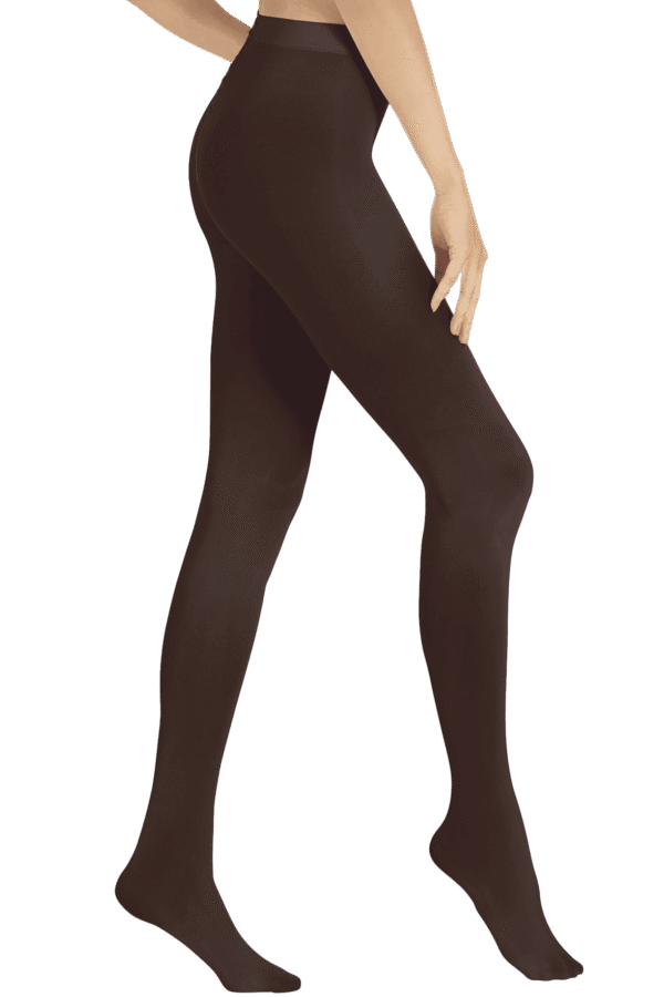 collant opaque satiné chocolat