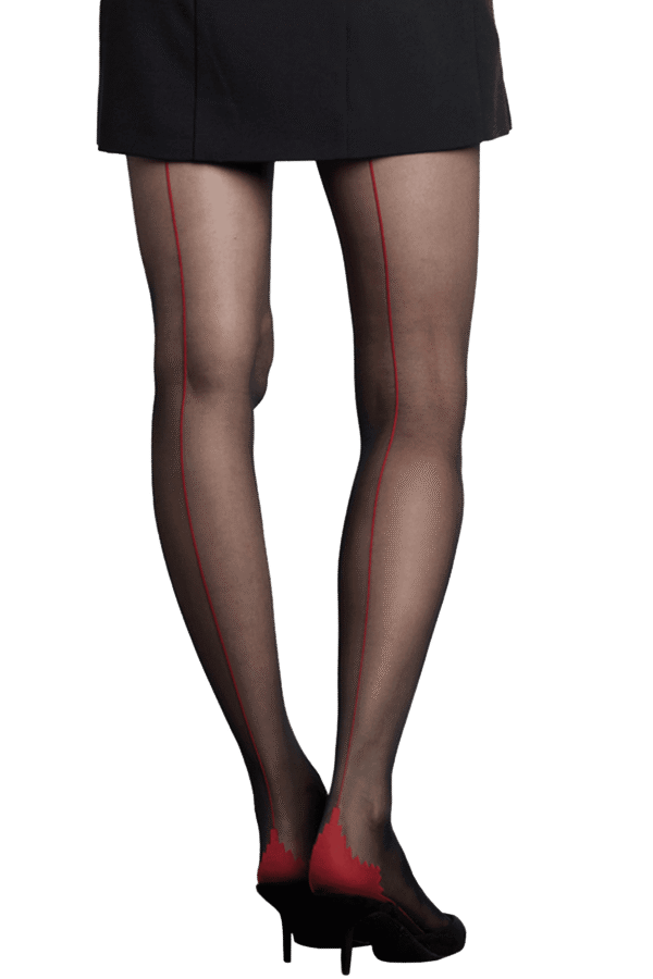 collant satiné couture arrière