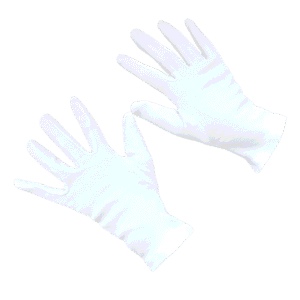 gants coton blanc