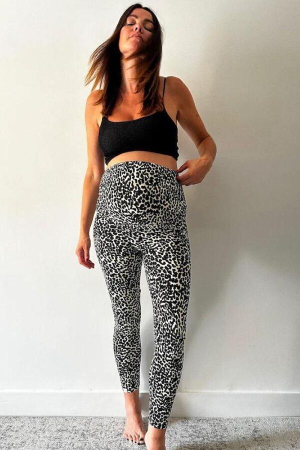 legging grossesse léopard
