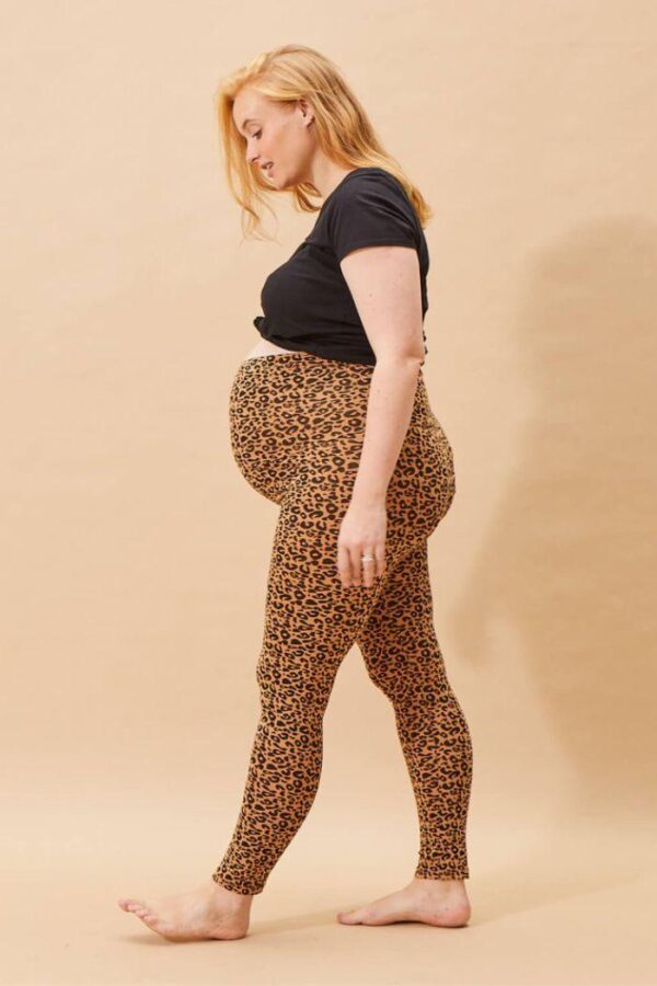legging grossesse léopard coton bio