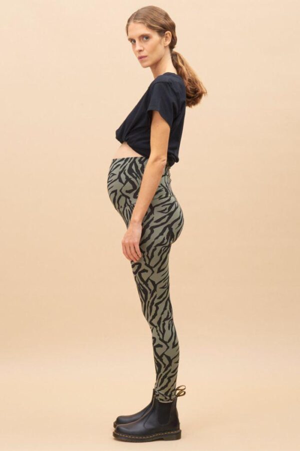 legging grossesse coton bio zèbre