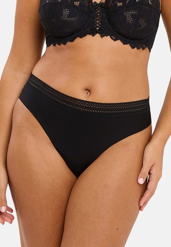 slips Invisible en coton noir