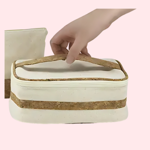 trousse de rangement en coton et liège