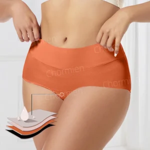 Culotte Menstruelle Taille Haute 4 Couches – Ultra Absorbante & Anti-Fuite