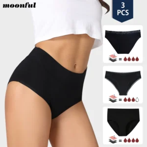 Culottes Menstruelles tailles haute | Flux Abondant à Très Abondant – Lot de 3