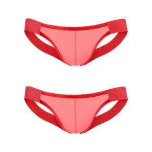 Lingerie transparente homme fine - Rouge lot de 2