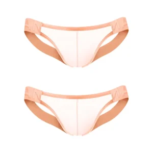 Lingerie transparente homme - Orange lot de 2