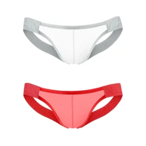 Lingerie transparente homme - Lot de 2 ( Gris et rouge)