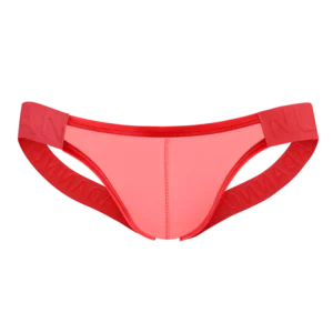 Lingerie transparente homme - fine et élégante rouge