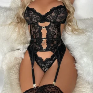 Ensemble de lingerie sexy grande taille, ensembles érotiques sexy, sous-vêtements sexy pour femmes, pyjamas, robe transparente en dentelle, vêtements sexy, nuisette sexy