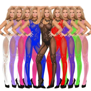 Combinaison érotique pour femme, nuisette, sous-vêtements, costumes, vêtements de nuit, body pour la Saint-Valentin, bas, lingerie érotique, combinaison