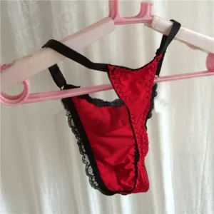 string pour homme avec poche, tanga, culotte en dentelle florale, bikini doux, dentelle fine ajustable, sexy, design en U convexe, taille basse, pantalon T