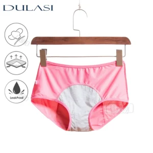 Culottes menstruelles anti-fuites pour femmes, sous-vêtements physiologiques, culottes en coton sans coutures, taille haute, livraison directe.