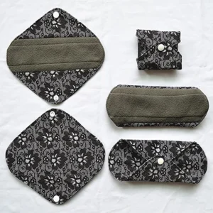 1 serviette hygiénique lavable et réutilisable, protège-slips en coton pour l'allaitement, idéal pour les règles et les menstruations.