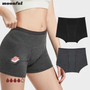 Culottes menstruelles pour femmes en flux très abondant, boxers menstruels taille haute, sous-vêtements menstruels en coton, cycle menstruel