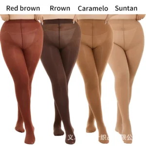 Collants grande taille 40D pour femmes de 50 à 90 kg, entrejambe résistant, marron, style carnaval, collants confortables et sexy, design tendance.