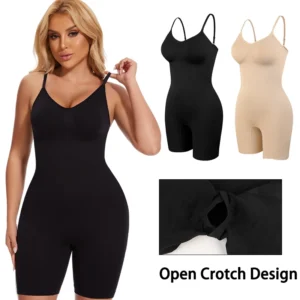 Body gainant ventre plat taille haute, gaine amincissante extensible, lingerie respirante