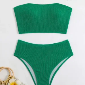 Maillots de bain sexy pour femmes, collection été 2025 : bikinis deux pièces, tenues de plage taille haute, ensembles de natation.