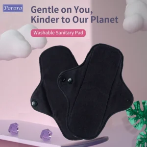 Lot de 4 serviettes hygiéniques lavables en coton, réutilisables, pour femmes, produit d'hygiène féminine, protections menstruelles en tissu.