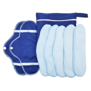 Lot de 8 serviettes hygiéniques réutilisables, lavables et douces, pour l'hygiène féminine post-partum et l'allaitement.