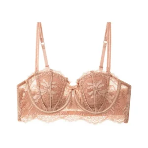 Ensemble de lingerie rouge de mariage pour femme, soutien-gorge minimiseur en dentelle sexy, soutien-gorge push-up à bonnets emboîtants, anti-affaissement, maintien des grandes poitrines, idéal pour la lune de miel.