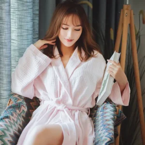 Vêtements de nuit, nuisettes, kimonos, vêtements de nuit, peignoirs décontractés, peignoirs de bain femme, nouveauté printemps-automne, peignoirs amples gaufrés.