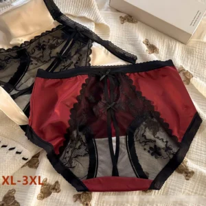 Lingerie féminine sexy, lingerie en dentelle grande taille, sous-vêtements d'été, culottes en résille
