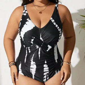 Maillot de bain une pièce grande taille femme, bikini push-up, taille haute, collection 2024. Maillot de bain une pièce monokini.