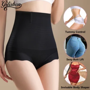 Short gainant amincissant pour femme, taille haute, ventre plat, culotte gainante, effet push-up, sous-vêtement sculptant, contrôle du ventre
