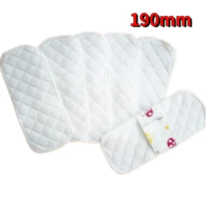 Lot de 2 serviettes hygiéniques lavables et réutilisables de 190 mm en coton, douces et lavables, pour l'hygiène féminine.