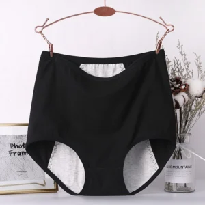 Culotte menstruelle en coton, grande taille, taille haute, anti-fuites, 1 pièce