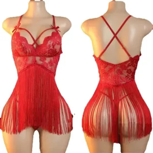Ensemble de lingerie érotique sexy pour femme, lingerie sensuelle en dentelle à franges, sous-vêtements pour le sexe, nuisettes sexy, vêtements exotiques.