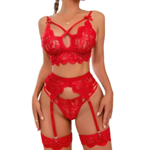 Lingerie sexy pour femmes, lingerie érotique transparente en dentelle, ensemble soutien-gorge et jarretières sexy, nuisette érotique.