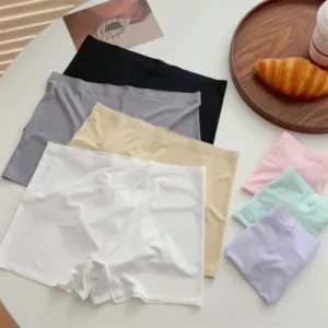Lot de 3 boxers sans coutures pour femme, shorty anti-frottement, taille haute. Sous-vêtements.